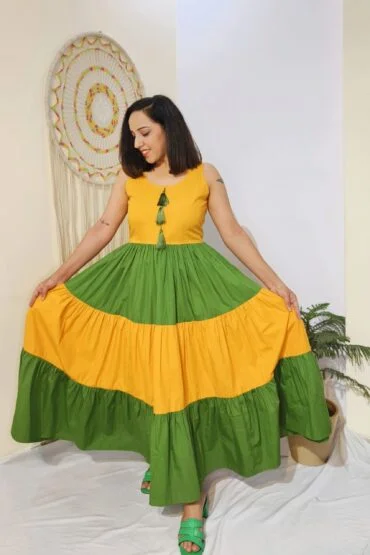 YELLOW-GREEN-COTTON-TIER-DRESS-4