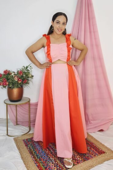Orange-&-Pink-Chic-Maxi-Dress-1