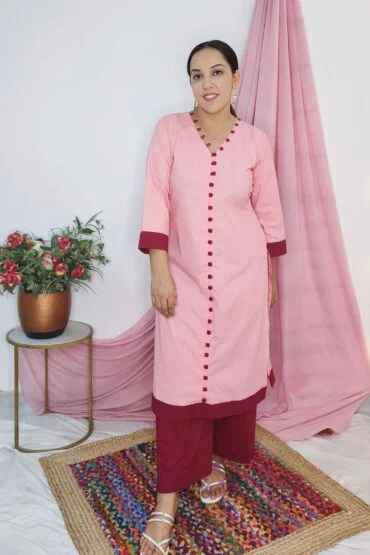 Pink-Solid-Kurta-Set-1