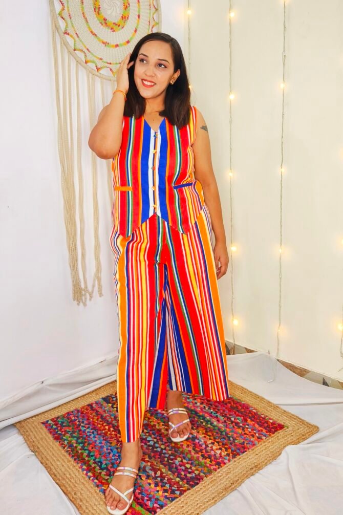 Multi-Color-Stipes-Co-ord-Set-1