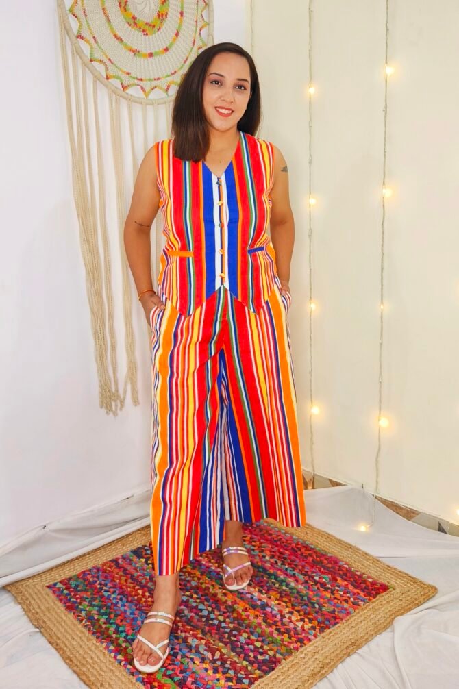 Multi-Color-Stipes-Co-ord-Set-2