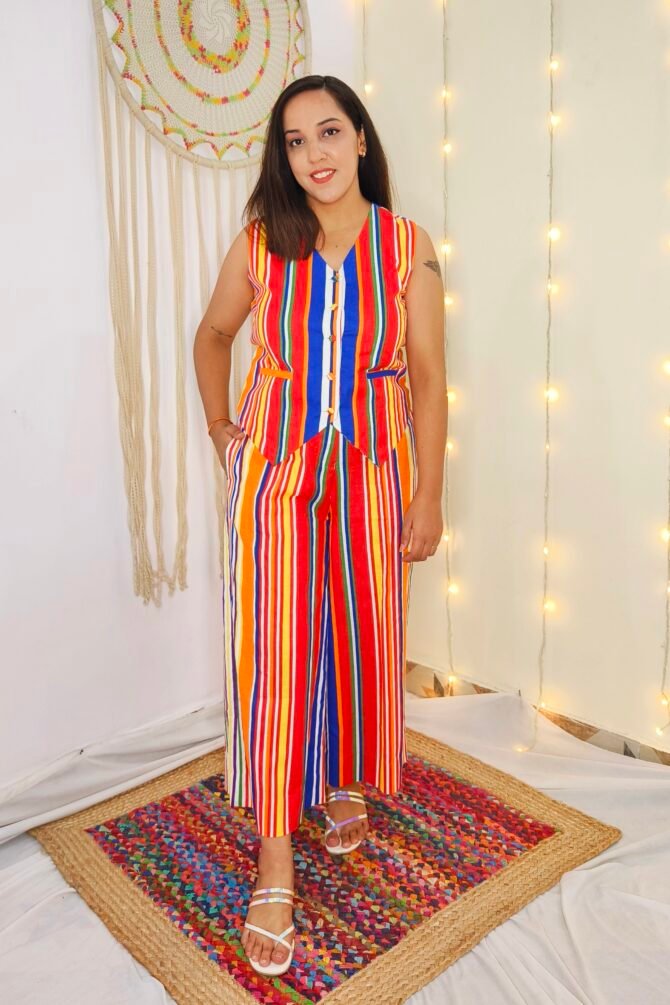 Multi-Color-Stipes-Co-ord-Set-3